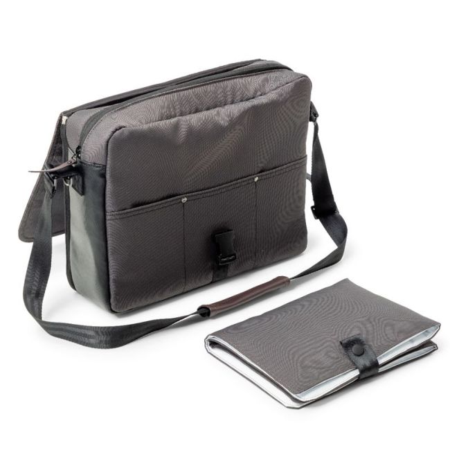 Borsa per Pannolini Stone Grey Dark Brown