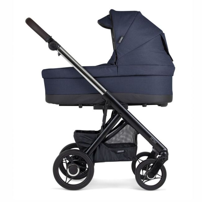 Kinderwagen Bebecar Prow Compact Creme/Schwarz KA-415 Verchromt/Schwarz