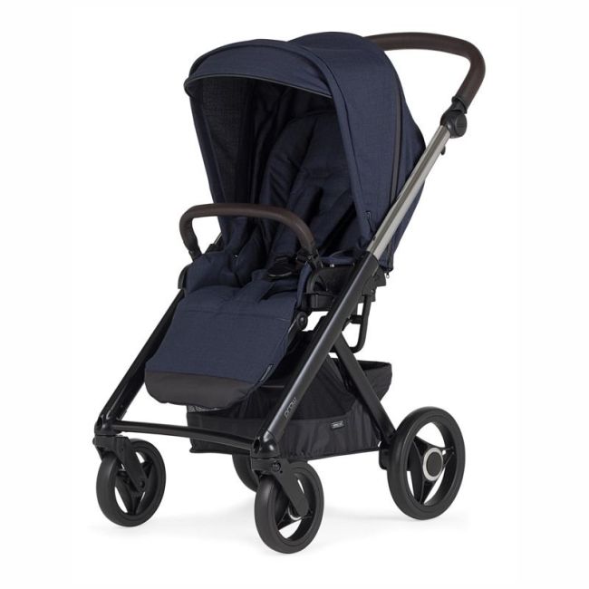 Kinderwagen Bebecar Prow Compact Creme/Schwarz KA-415 Verchromt/Schwarz