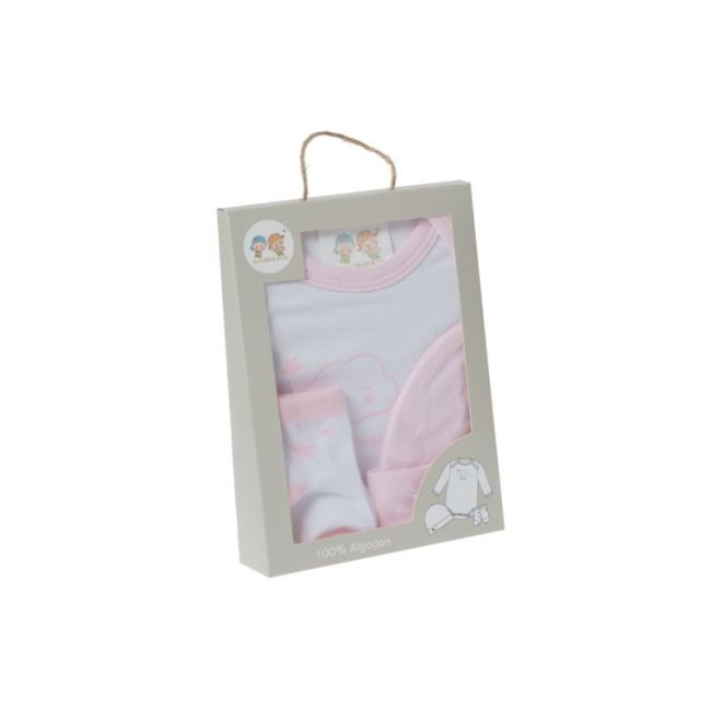 Coffret Bébé 3 pcs. Rose GAMBERRITOS - 1