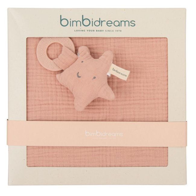 Geschenkbox N3 Matalase und Beißring Puderrosa BIMBIDREAMS - 1