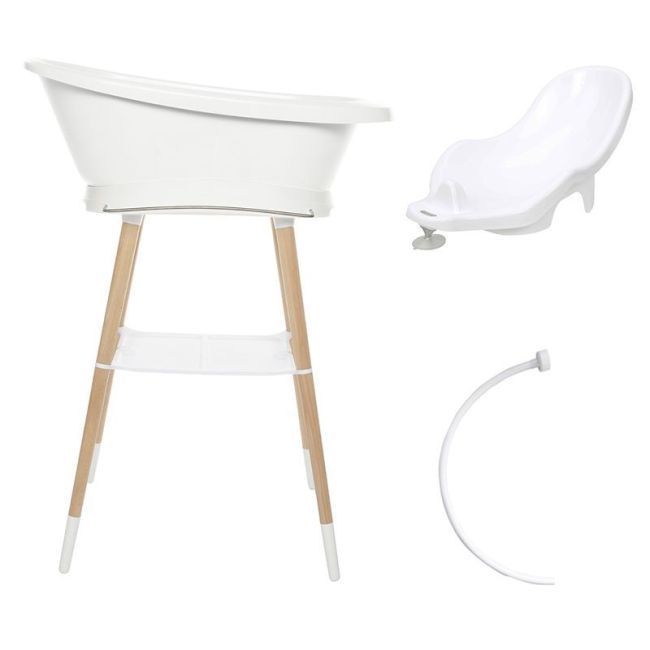 Set Sense Bianco Bagno + Sedile + Tubo + Supporto Bianco