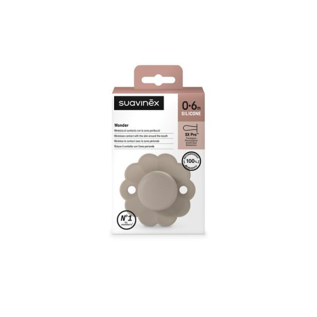 Sucette Wonder SX Pro en silicone 0-6M Grey Clouds