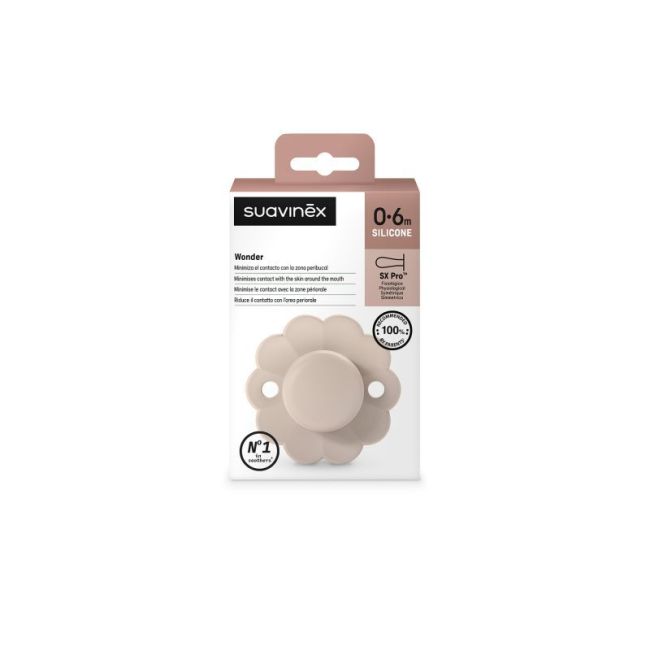 Sucette Wonder SX Pro en silicone 0-6M Mauve Chalk