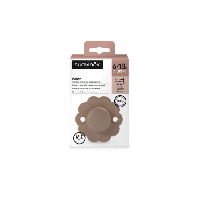 Ciuccio Wonder SX Pro in silicone 6-18M Raw Umber