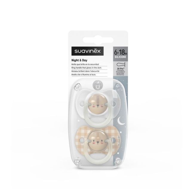 Sucette Suavinex Nuit 6-18m Lion