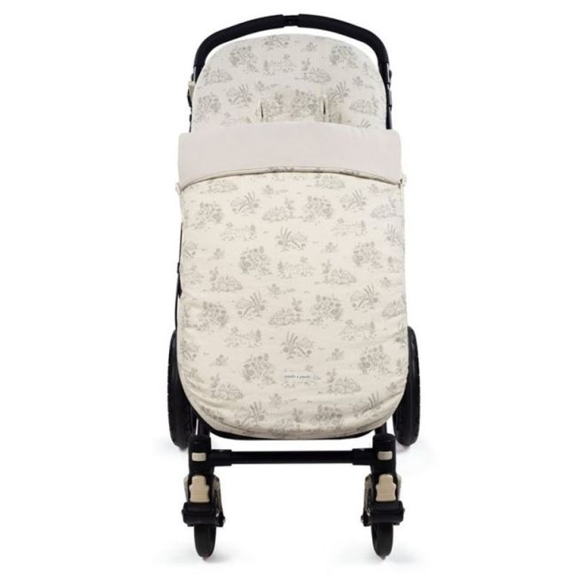 Sacca per passeggino mezza stagione Toile de Jouy Cream