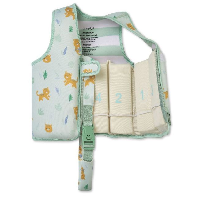 Gilet de flottaison d'apprentissage M 3-6 ans - Vert Chasse SARO - 3