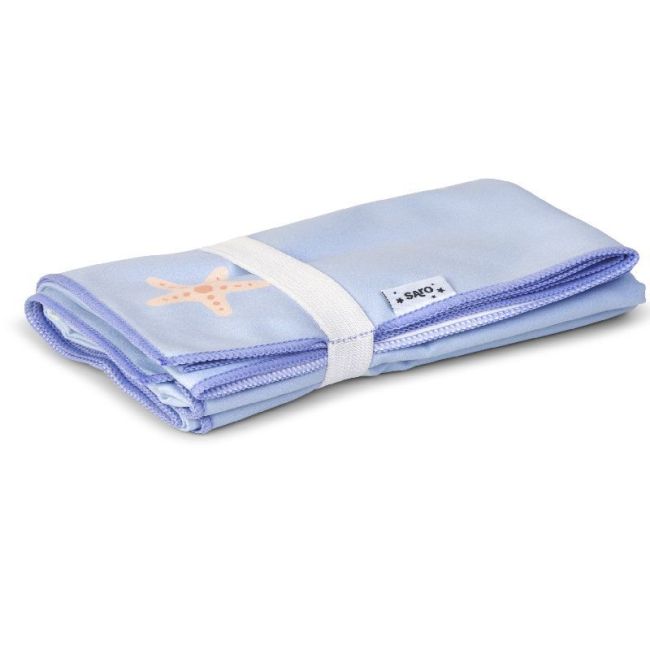 Serviette en microfibre - Bleu SARO - 2