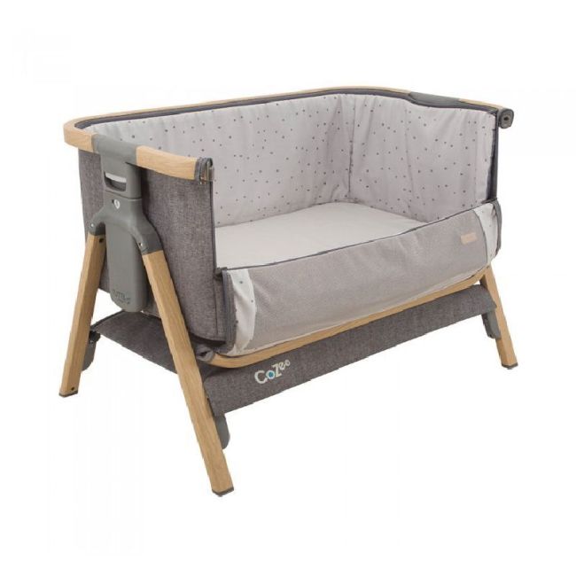 Beistellbett Cozee Oak Charcoal Punkte