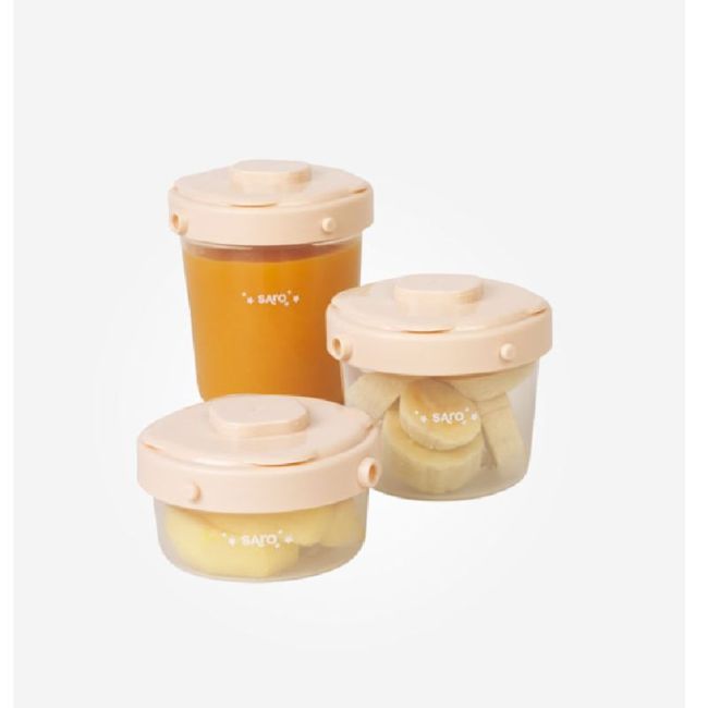 Set 3 Food Containers - Nude Cream SARO - 1