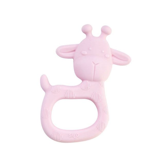 Dente di silicone Giraffe Party Rosa