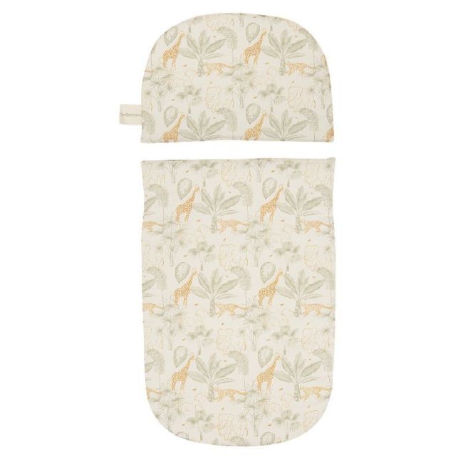 Decke + Kissen für Babykorb mit Masai-Print von Bimbidreams - Beige