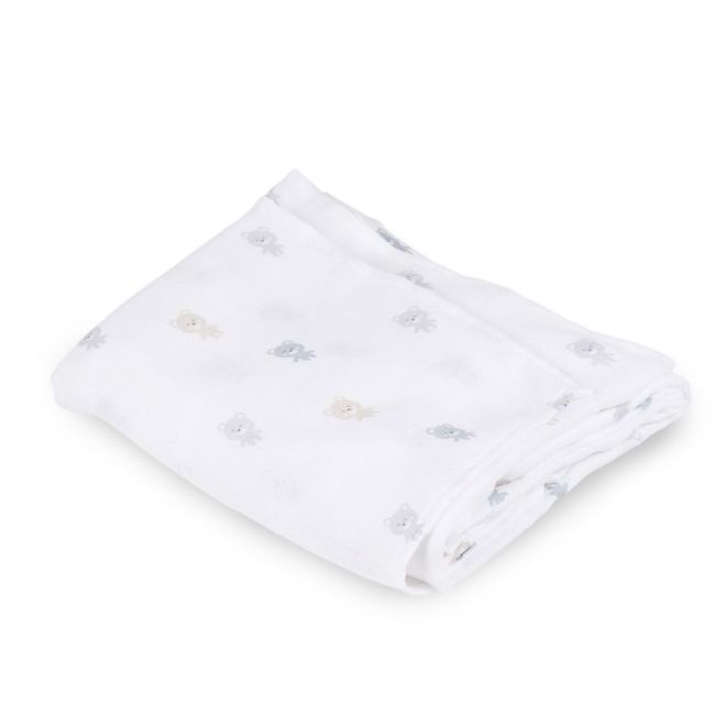 Mousseline Bambou-Coton Montana Bonjourbebe - Gris