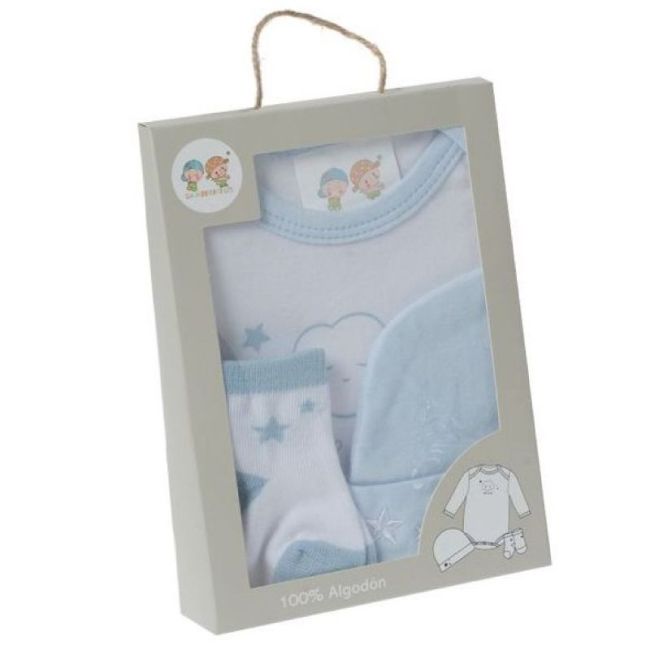 Coffret Bébé 3 Pièces Bleu GAMBERRITOS - 1