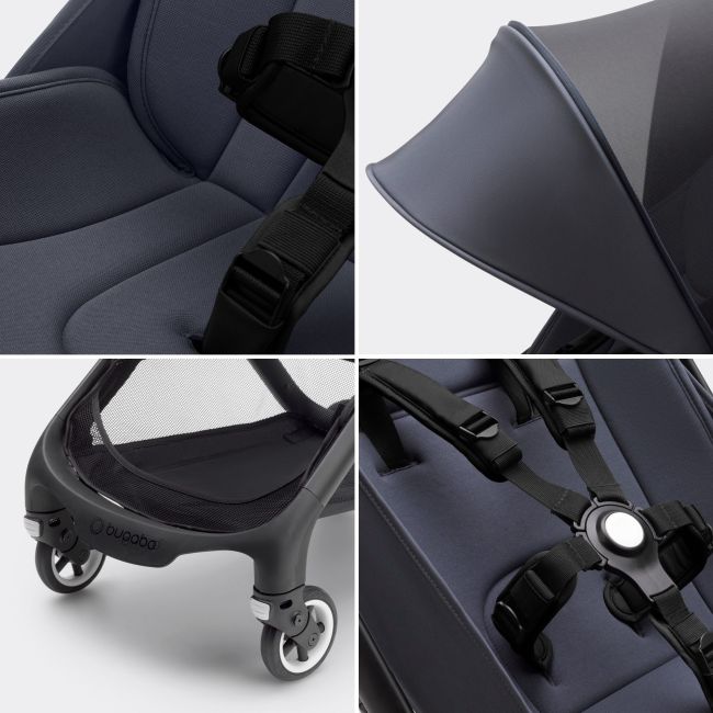 Passeggino Bugaboo Butterfly Nero - Bleu Tempesta - Bleu Tempesta