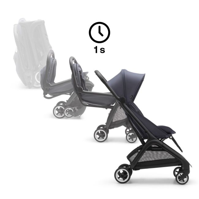 Passeggino Bugaboo Butterfly Nero - Bleu Tempesta - Bleu Tempesta