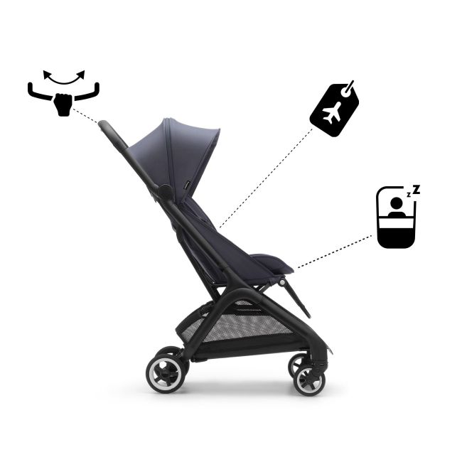 Poussette Bugaboo Butterfly Noir - Storm Bleu - Storm Bleu 