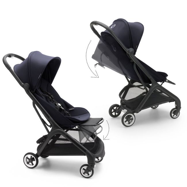 Passeggino Bugaboo Butterfly Nero - Bleu Tempesta - Bleu Tempesta