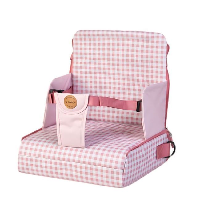 Chaise Haute Portable - Vichy Rose SARO - 1