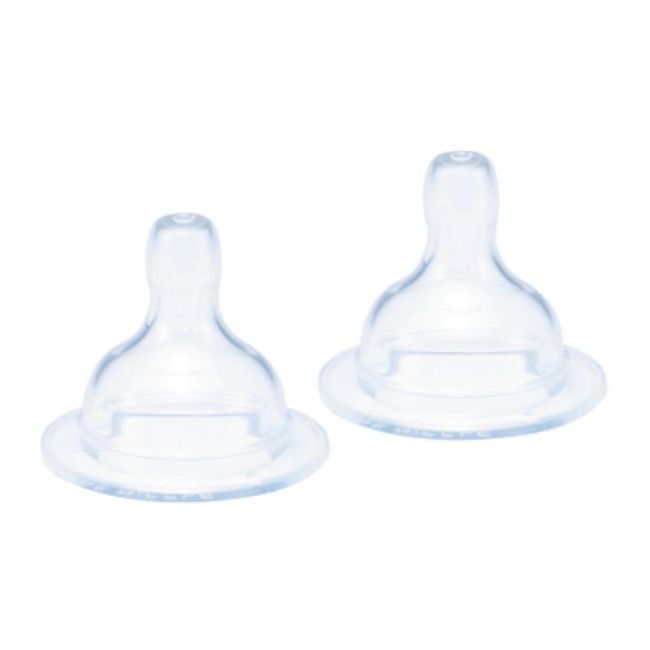 Set 2 Tettarelle in Silicone Flusso Medio