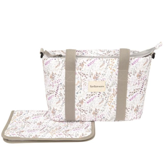 Borsa a tracolla + Cambio Bimbidreams Stampato Niza - Bianco/Lilla