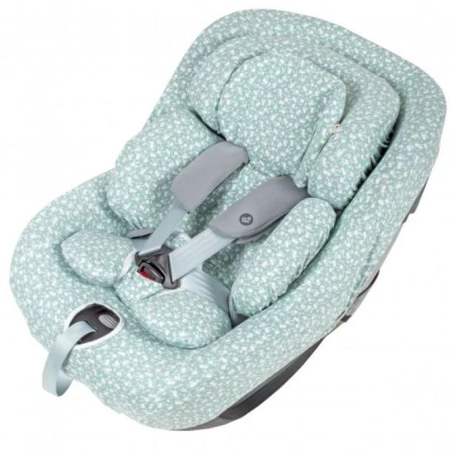 Housse pour siège auto Maxi-Cosi Pearl 360 et Mica Pro Eco i-Size + housse réductrice - Mist Green FUNDAS BCN - 2