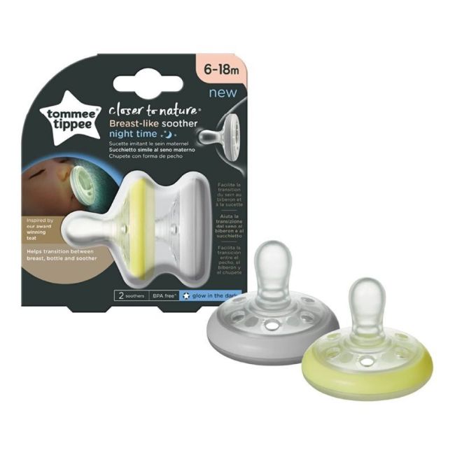 Ensemble de 2 sucettes Natural Start 0-6 mois - Bleu/Vert TOMMEE TIPPEE - 1