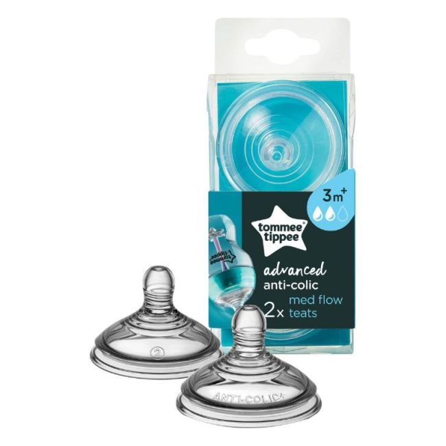 Ensemble de 2 tétines Tommee Tippee Advanced Anti Coliques - Débit Moyen TOMMEE TIPPEE - 1