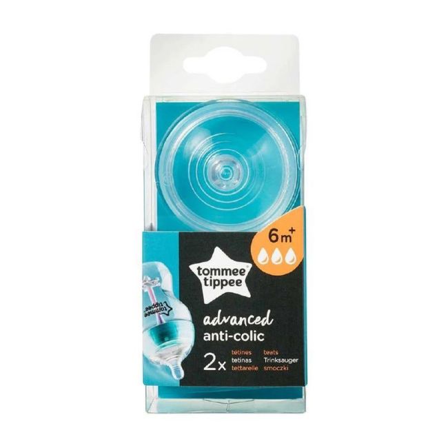 Ensemble de 2 tétines Tommee Tippee Advanced Anti-Coliques - Débit Rapide TOMMEE TIPPEE - 1