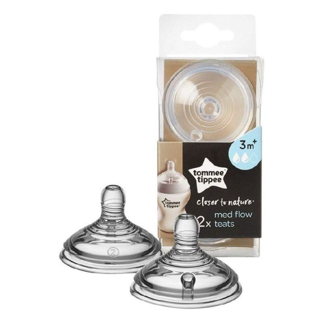 Set 2 Tettarelle Closer To Nature Tommee Tippee - Flusso Medio TOMMEE TIPPEE - 1