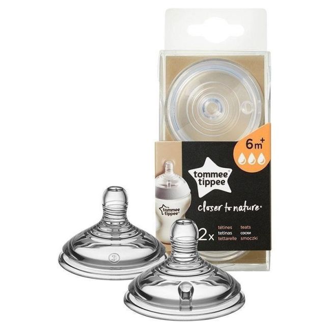 Lot de 2 tétines Closer To Nature Tommee Tippee - Débit Rapide TOMMEE TIPPEE - 1