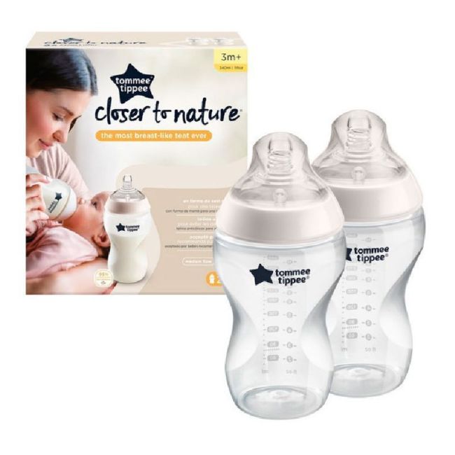 Set mit 2 Natural Start Flaschen 340ml von Tommee Tippee. TOMMEE TIPPEE - 2