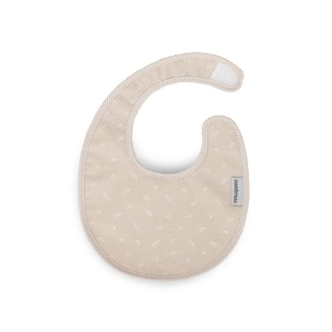 Bavoir rond avec velcro frais beige 16X19X1 cm CAMBRASS - 1