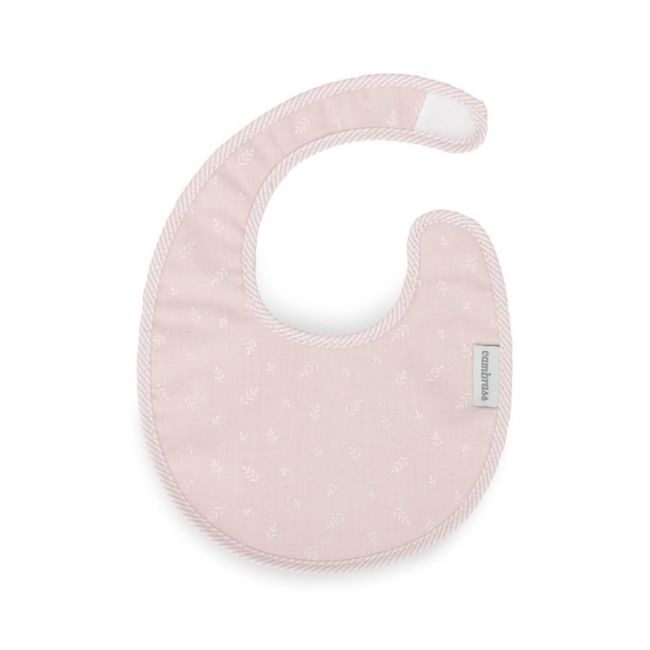 Bavoir rond avec velcro frais rose 16X19X1 cm CAMBRASS - 1