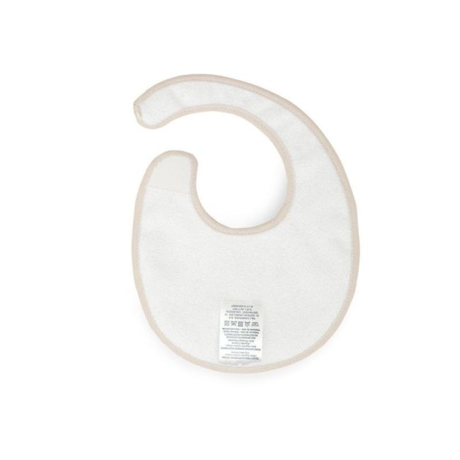 Bavoir rond avec velcro Lapin beige 16X19X1 cm CAMBRASS - 2