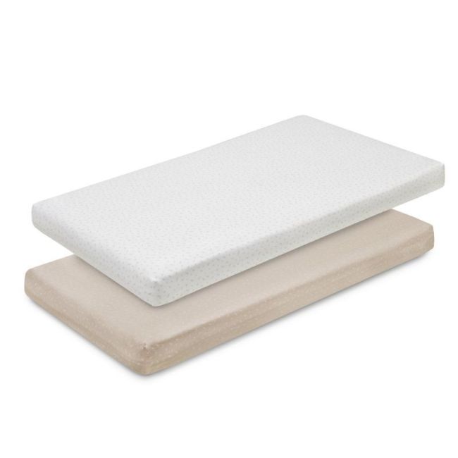 Bettlaken für Babybett 60er-Pack, 2 Stück, 60x120x17 cm, Fresh Beige. CAMBRASS - 1