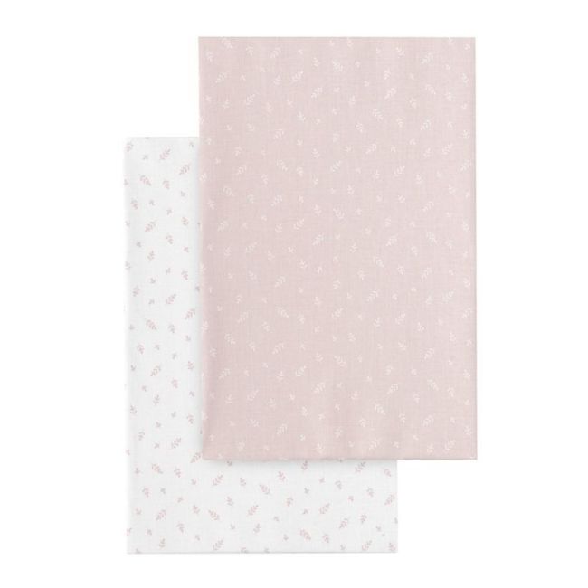 Draps de lit pour berceau 60 Pack 2 unités 60X120X17 cm Rose frais CAMBRASS - 2