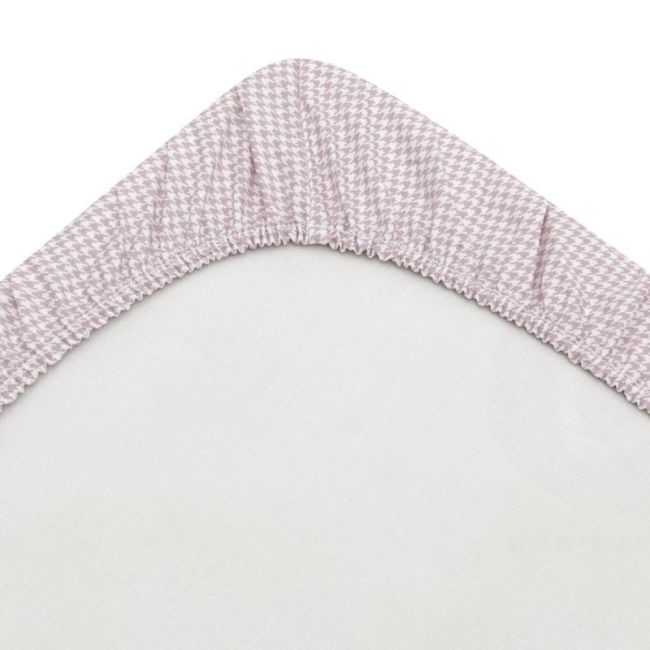 Bettlaken für Babybett 60er-Pack, 2 Stück, 60x120x17 cm, Mini Windsord Rosa. CAMBRASS - 3