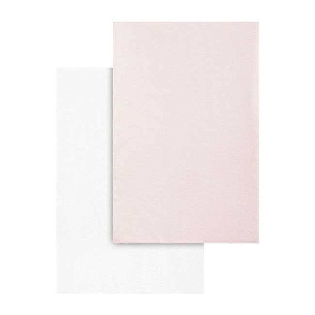 Draps de lit pour berceau 60 Pack 2 unités 60X120X17 cm Rose doux CAMBRASS - 2