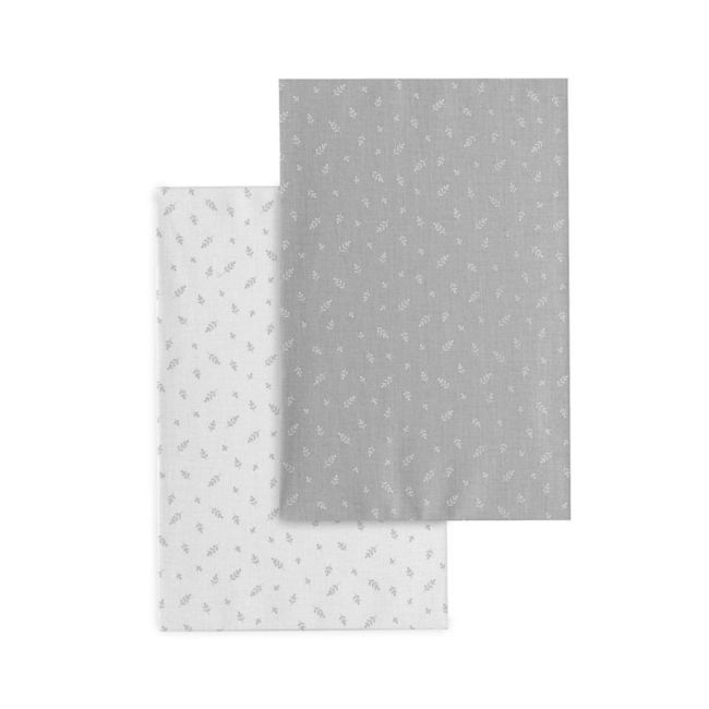 Spannbetttuch für Babywiege, 2er-Pack, 50x82x10 cm, Fresh Grey. CAMBRASS - 2