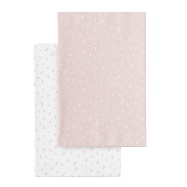 Draps housse pour mini-berceau Pack de 2 unités 50X82X10 cm Rose frais CAMBRASS - 2