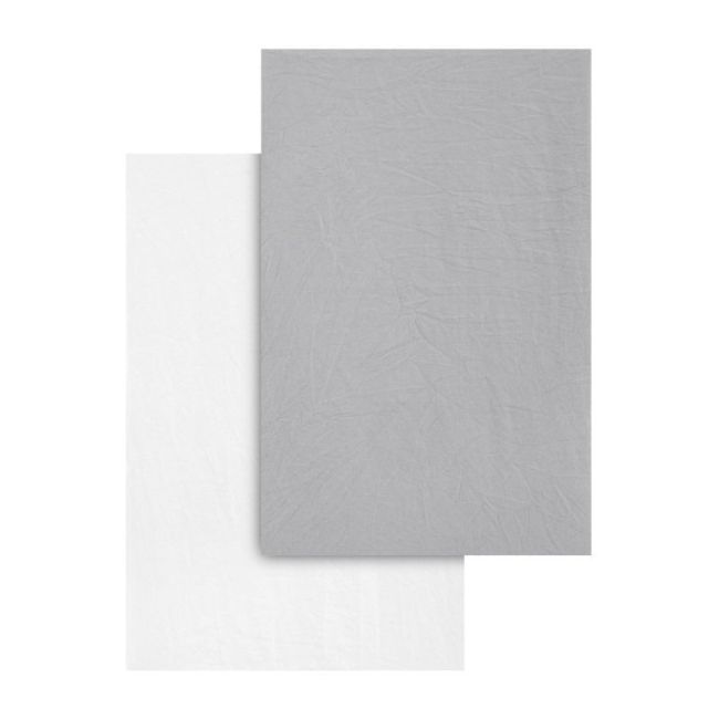 Spannbetttuch für Babywiege, 2er-Pack, 50x82x10 cm, Soft Grau. CAMBRASS - 2