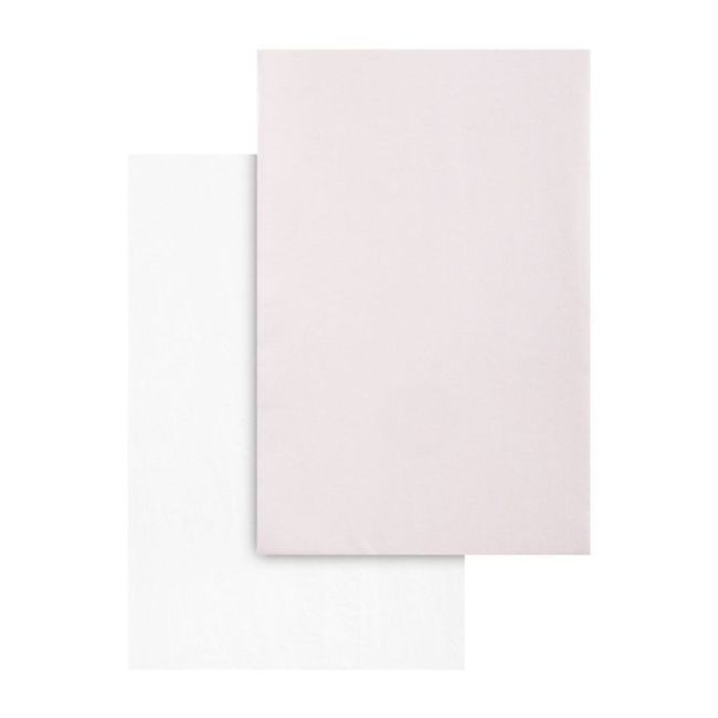 Lenzuolo per culla/ passeggino confezione da 2 pezzi 35x80x7 cm rosa morbido CAMBRASS - 2