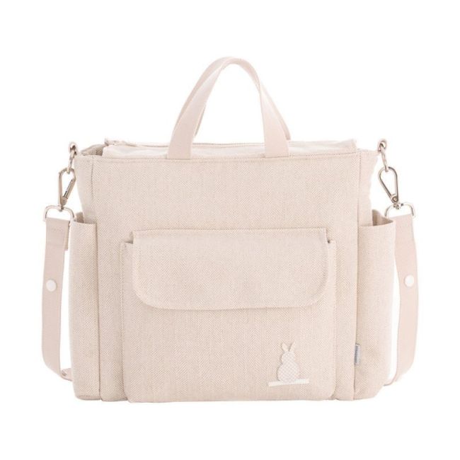 Wickeltasche Maternal Pack Leinen Beige 16X43X37 cm CAMBRASS - 1