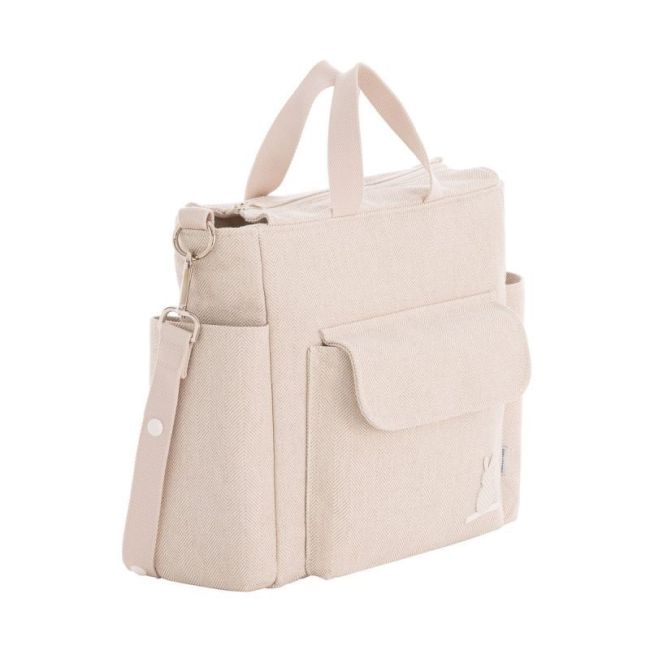 Wickeltasche Maternal Pack Leinen Beige 16X43X37 cm CAMBRASS - 3