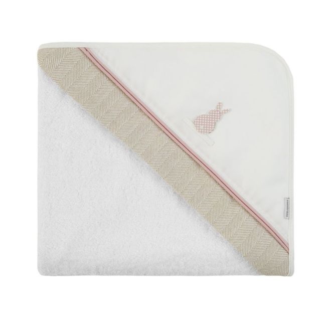 Peignoir de bain 100X100X1 cm en lin rose CAMBRASS - 1