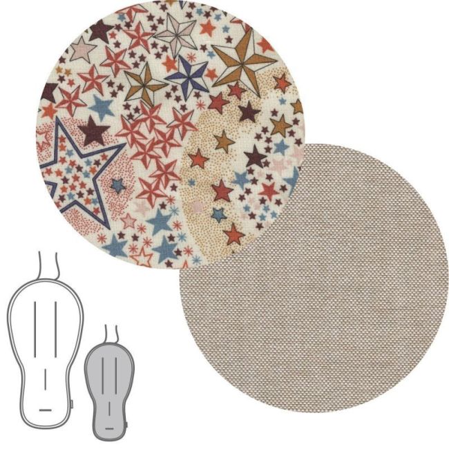 Tappetino per seggiolino Buga Reversible Star Liberty Nat. 43X88X1 CAMBRASS - 2