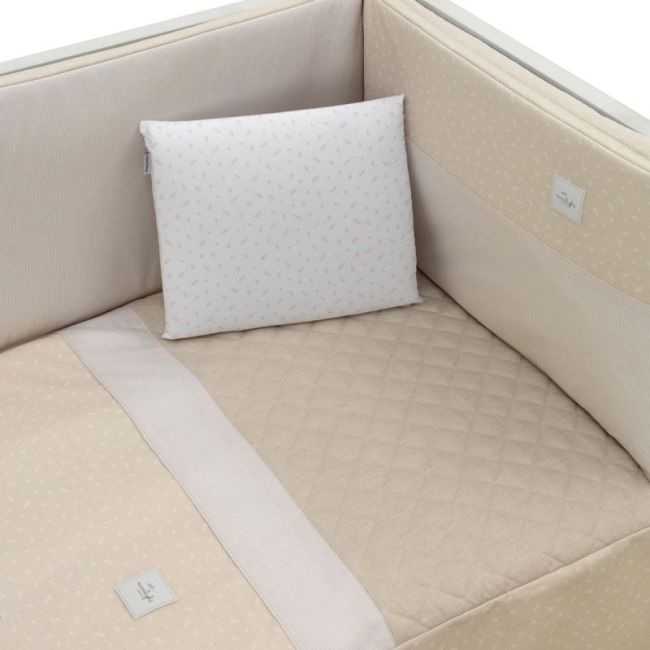 Ensemble de 2 pièces Couette I-V. Berceau 60 Frais Beige 60X120X3 Cm CAMBRASS - 2