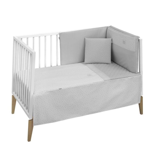 Ensemble de 2 pièces Couette I-V. Lit de bébé 60 Cool Gris 60X120X3 Cm CAMBRASS - 1